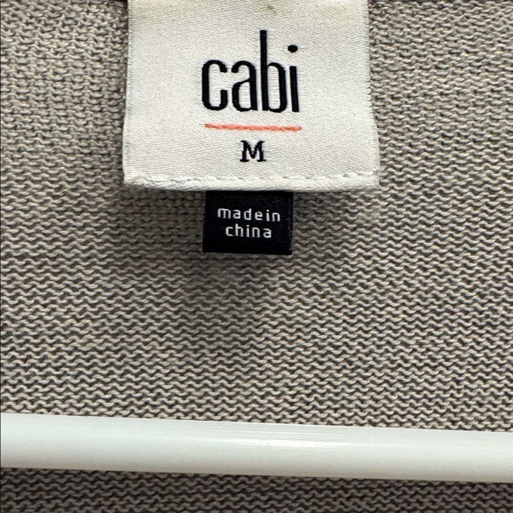 CAbi Pocket Sage Open Front Waterfall Cardigan Sweater Size Medium - Picture 5 of 6